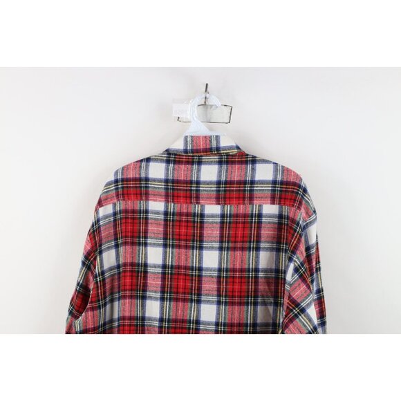 Vintage 80s 90s Streetwear Mens Large Double Pocket Knit Collared Button Shirt - Picture 13 of 14